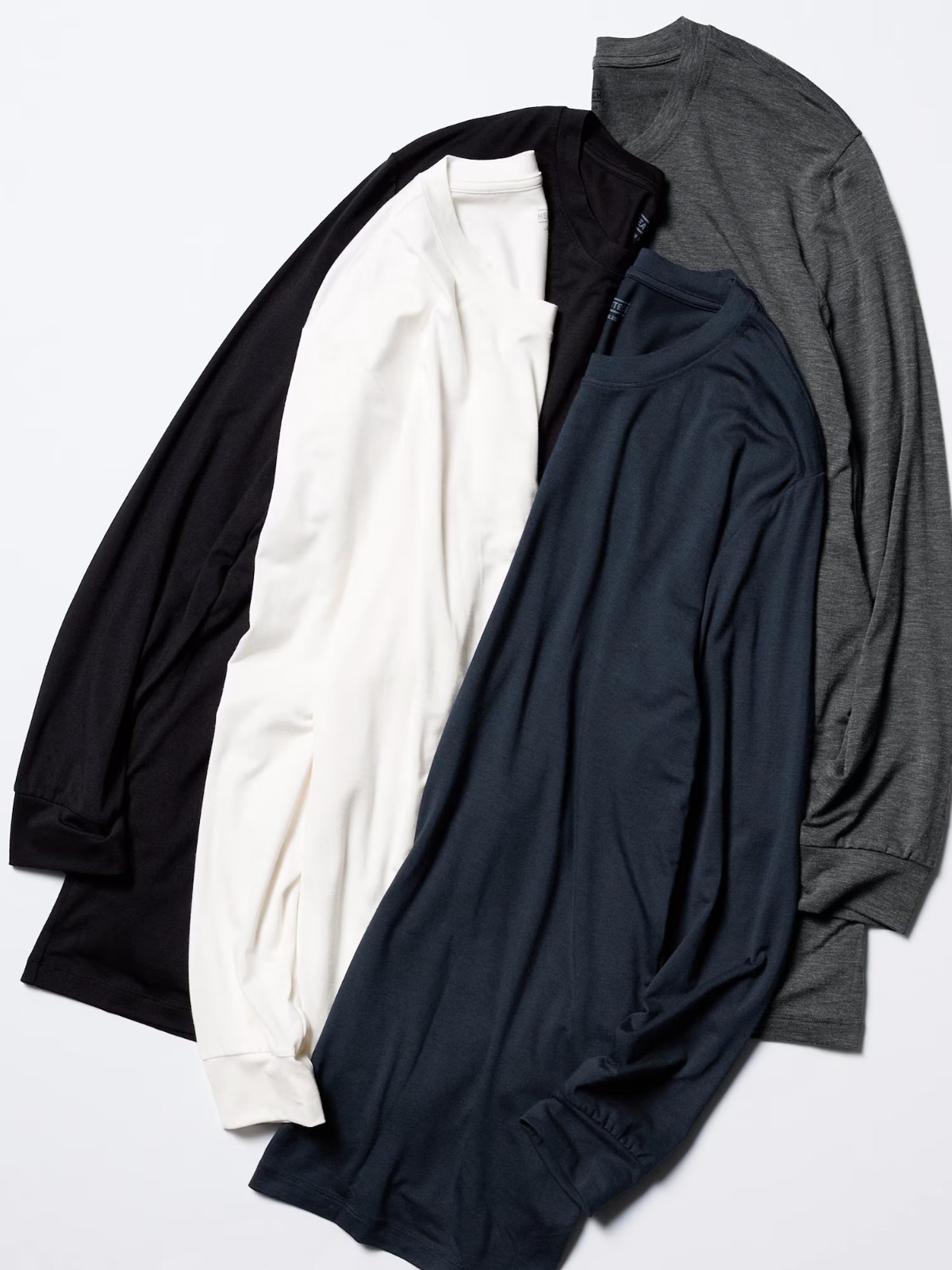 UNIQLO HEATTECH Crew Neck T 9/10 Sleeve XS-4XL 4Color Mens New Japan 472909 gallery