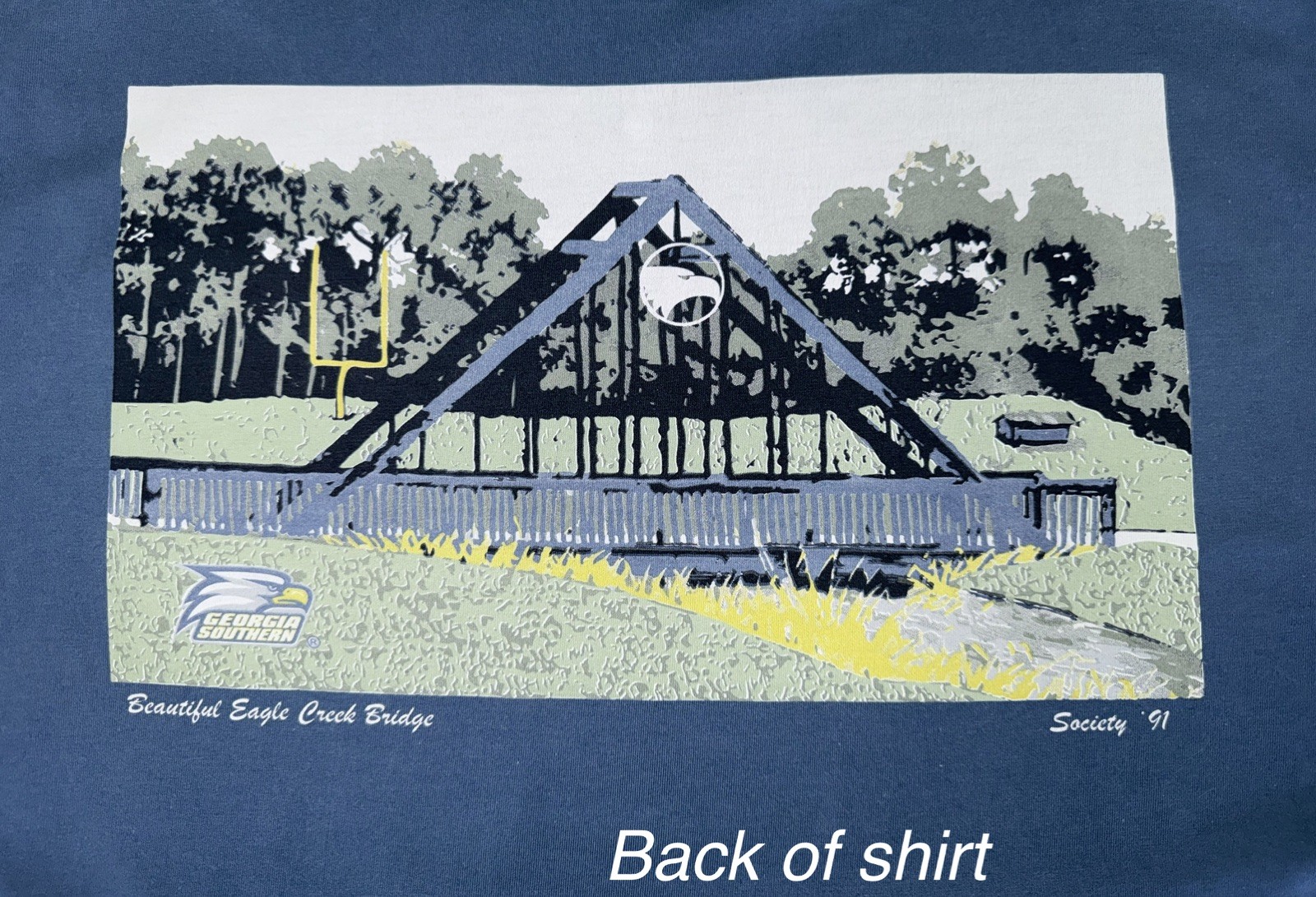 Georgia Southern Eagles GSU Long Sleeve Pocket T-Shirt Back Imprint Sz: L | NWOT