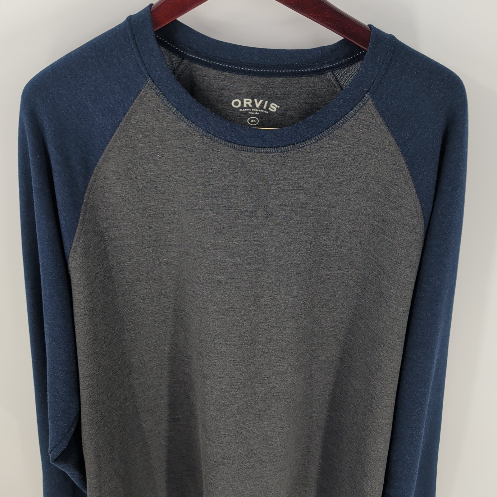 Orvis Classic Collection Long Sleeve Modern T-Shirt Blue Gray Two Tone Size XL gallery