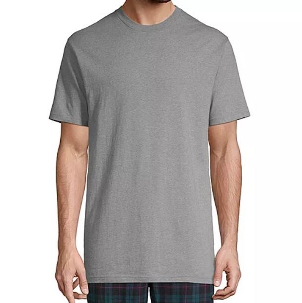 Stafford 3-Pack Men's 100% Cotton Heavy Weight Crew-Neck T-Shirt Black/Gray gallery