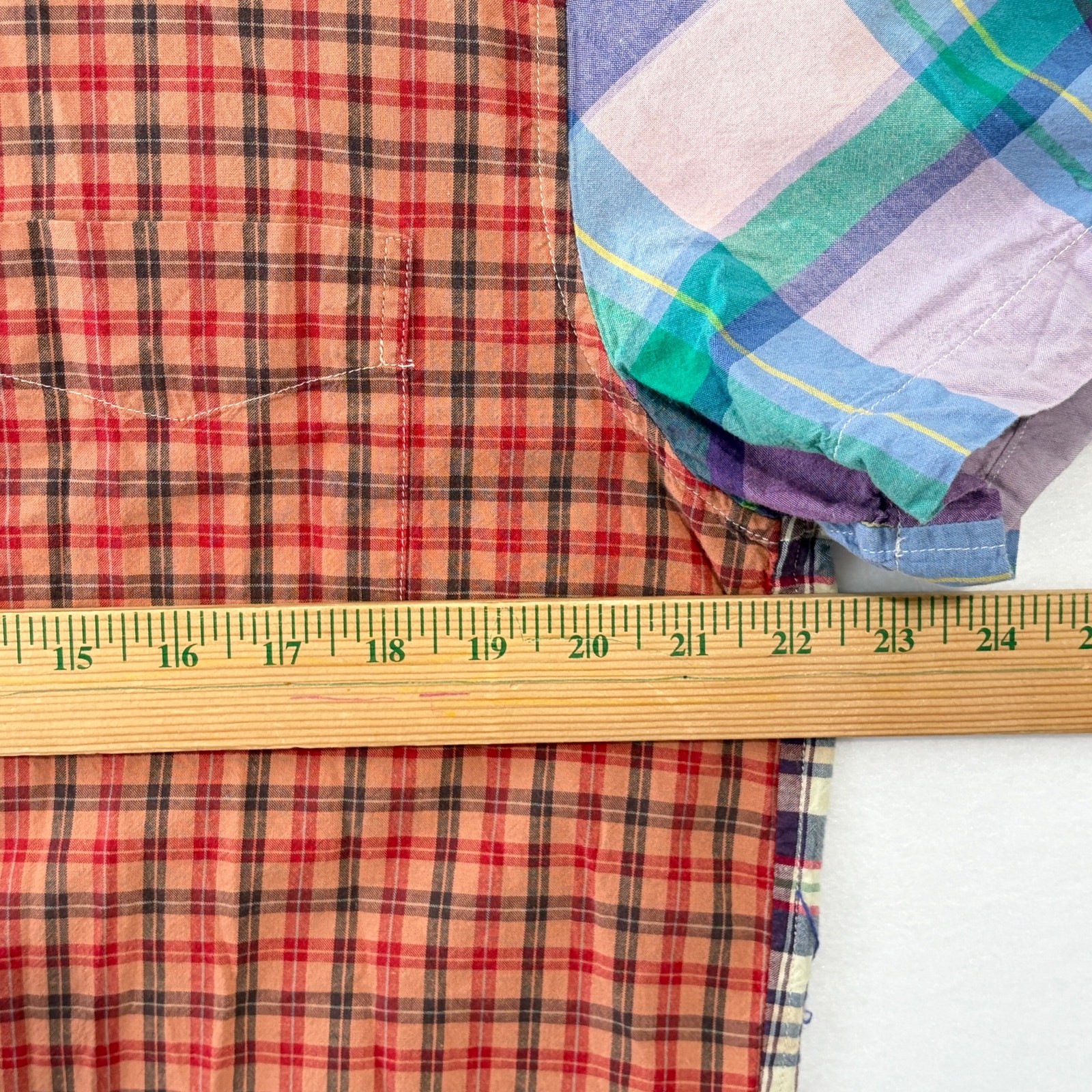 J. Crew Mens Colorful Mixed Plaid Relaxed Indian Madras Button Down Shirt Medium gallery