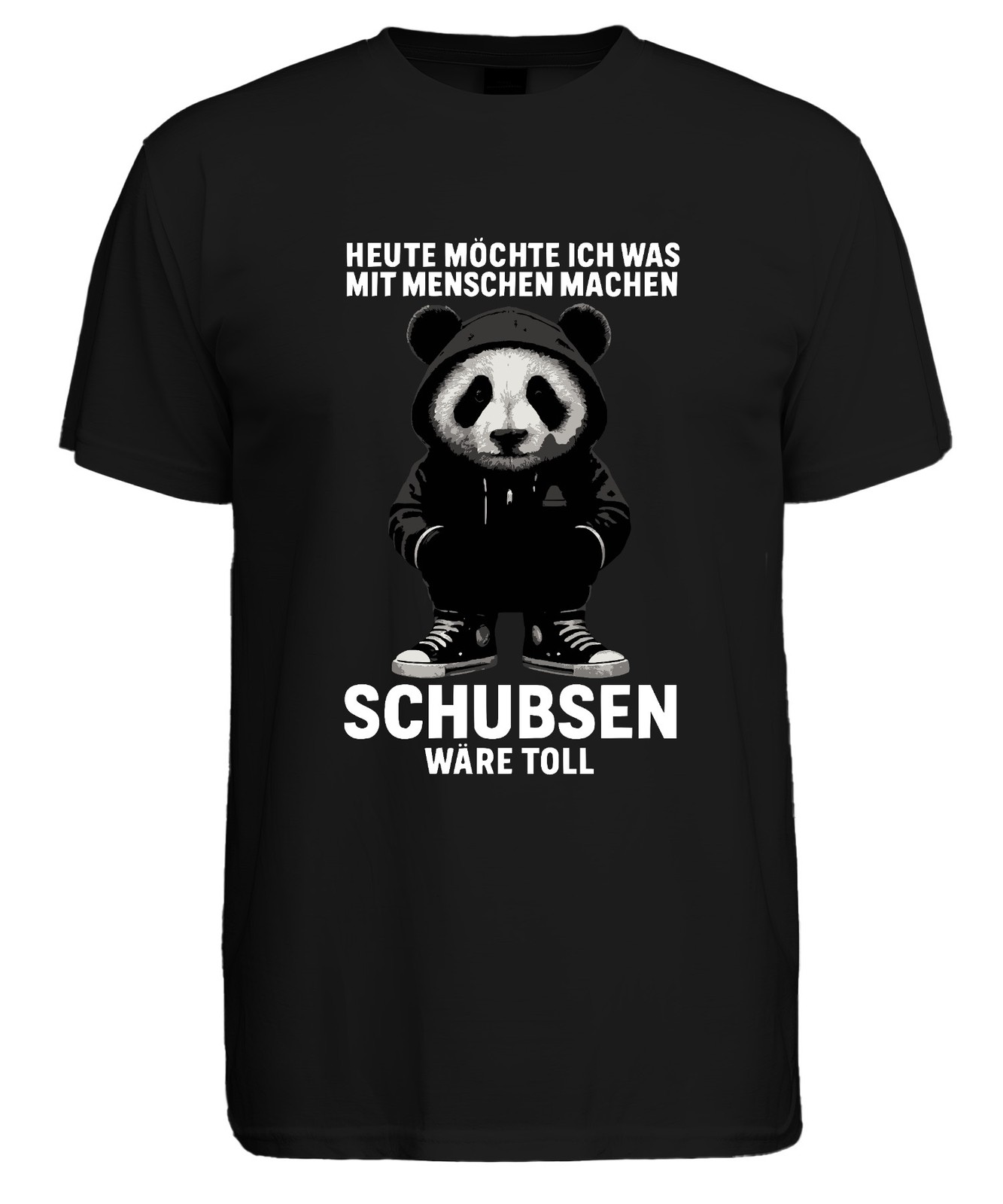 Today I Want To Do Something With People Panda Sarcastic Funny Mens T-Shirt gallery