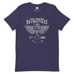 Vintage Evel Knievel Motorcycles Tee – Men’s – Heather Midnight Navy