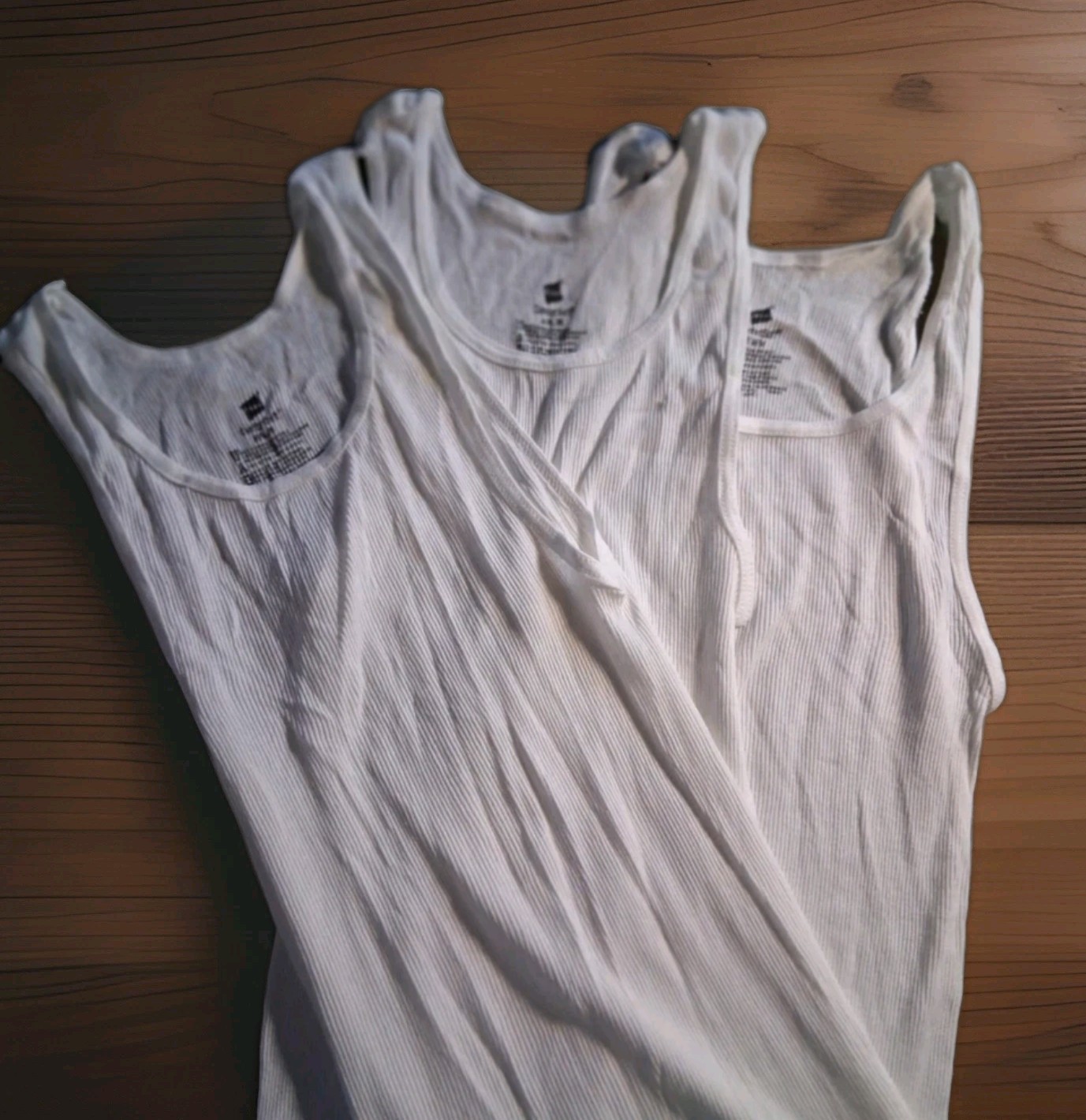 Hanes ComfortSoft Ribbed Tank Tops, Men's undershirt, Medium, 3 Pack, white, New gallery