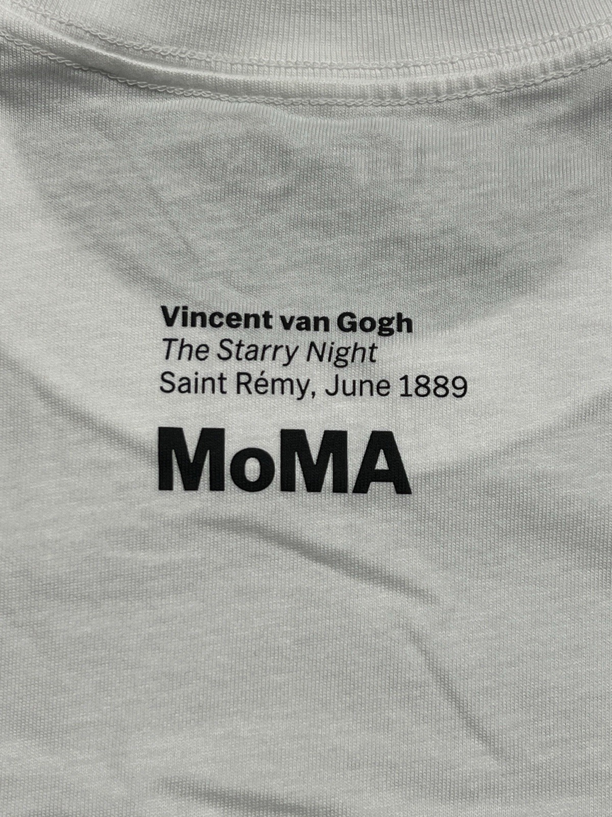 Uniqlo UT MoMA US Size Large Vincent Van Gogh Starry Night White Shirt Japan XL gallery