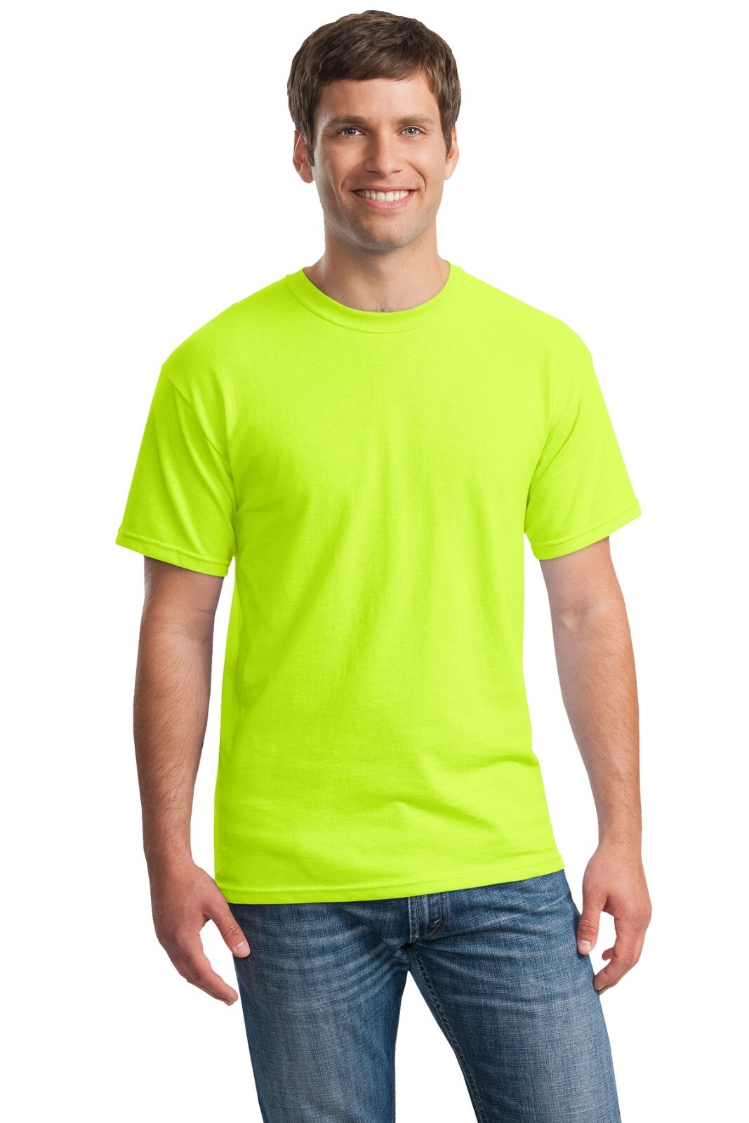 GILDAN High Visibility Shirts Safety Orange Green 6 Pack Mix 5.3 Oz Hi Vis Tee gallery
