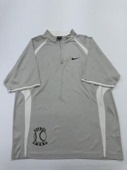 Mitchell Unisex Light Gray Pullover XL Raglan Zip Mock Neck T-Shirt