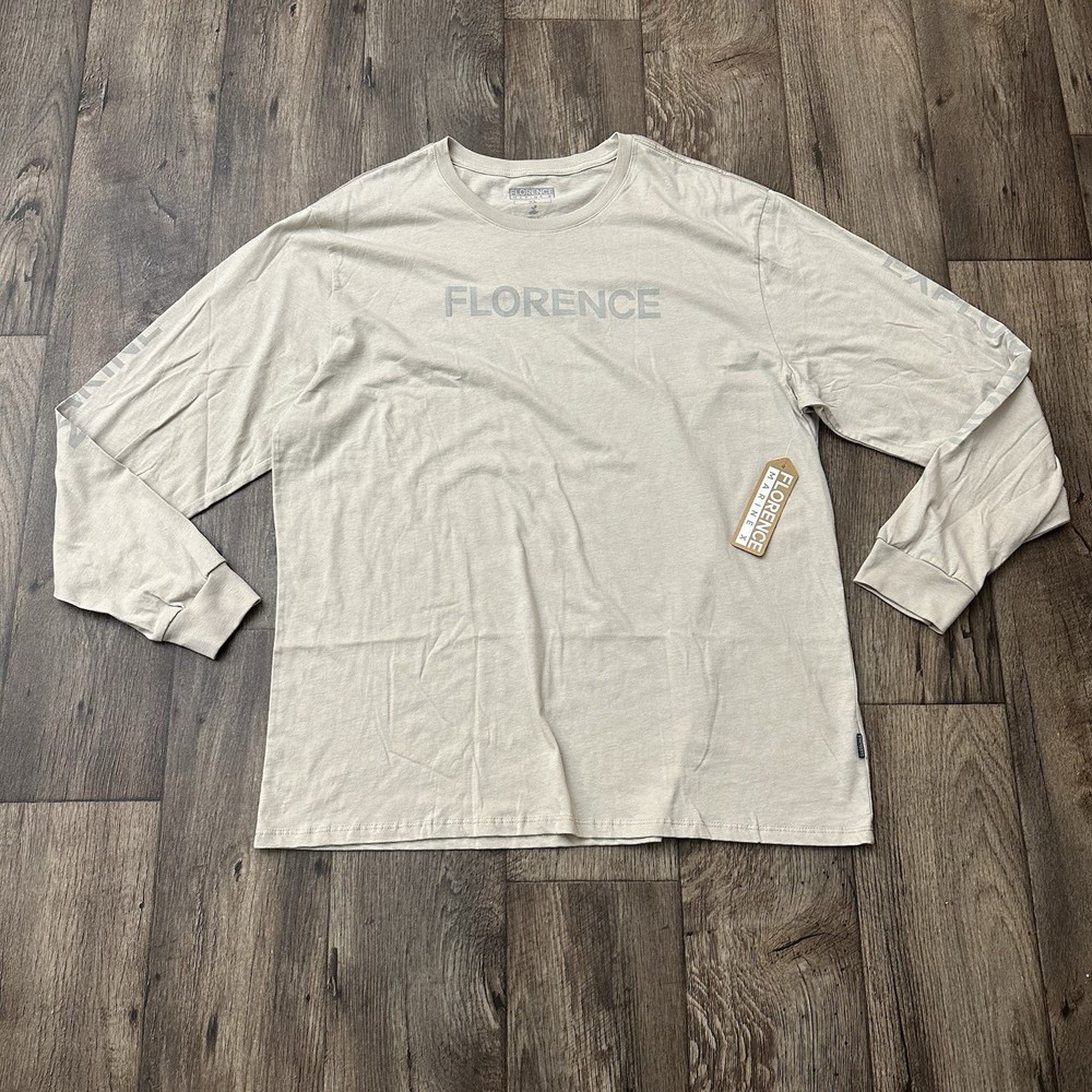 Florence Marine X Echo Organic Long Sleeve T-Shirt Men’s Size XL Beige