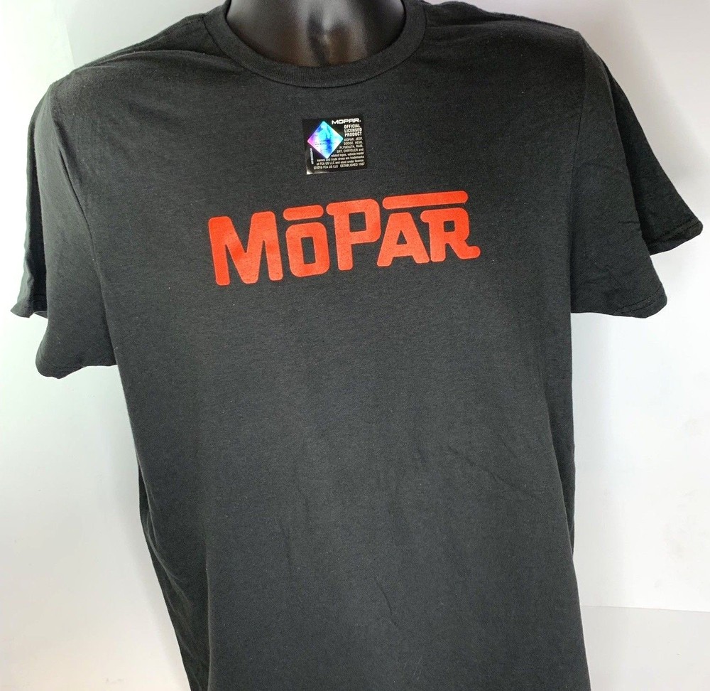 Black T-Shirt w/ Red Mopar Emblem / Logo (Licensed)