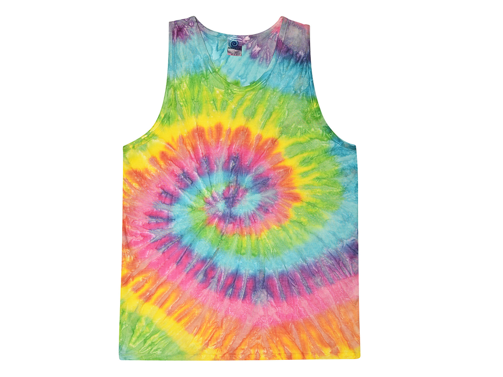 Multi-Color Tie Dye Tank Tops Sleeveless T-Shirts Adult Large 100% Cotton gallery