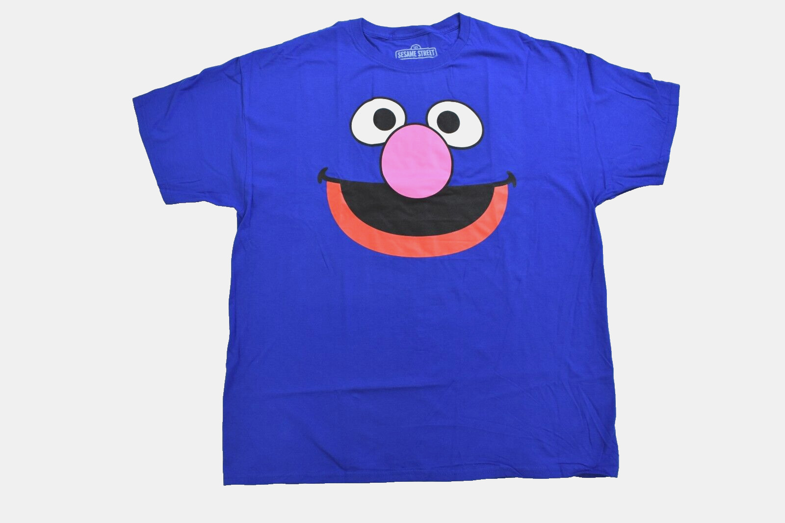 Sesame Street Mens Grover Is Me Big Face Funny Blue Shirt NWT 2XL
