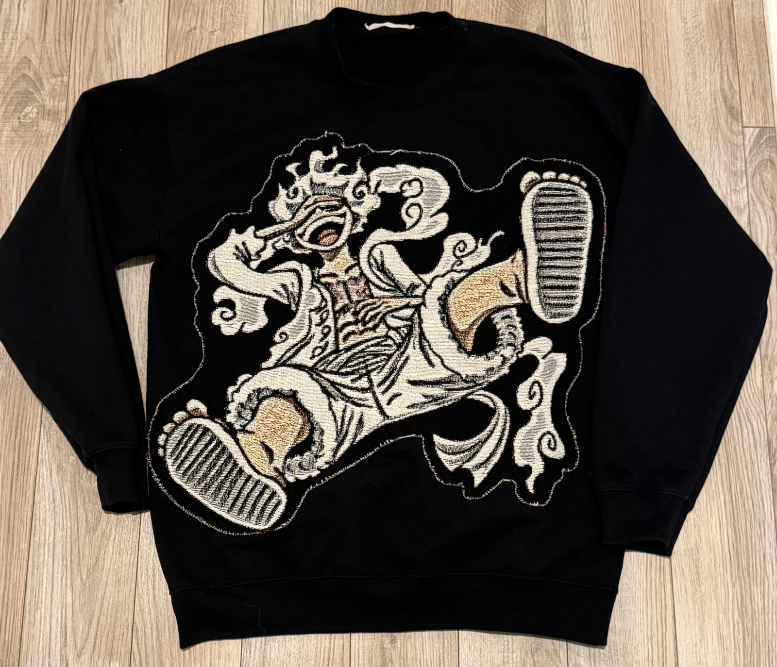 Monkey D. Luffy Gear One-Piece Embroidered Crewneck Sweatshirt Size L Anime gallery