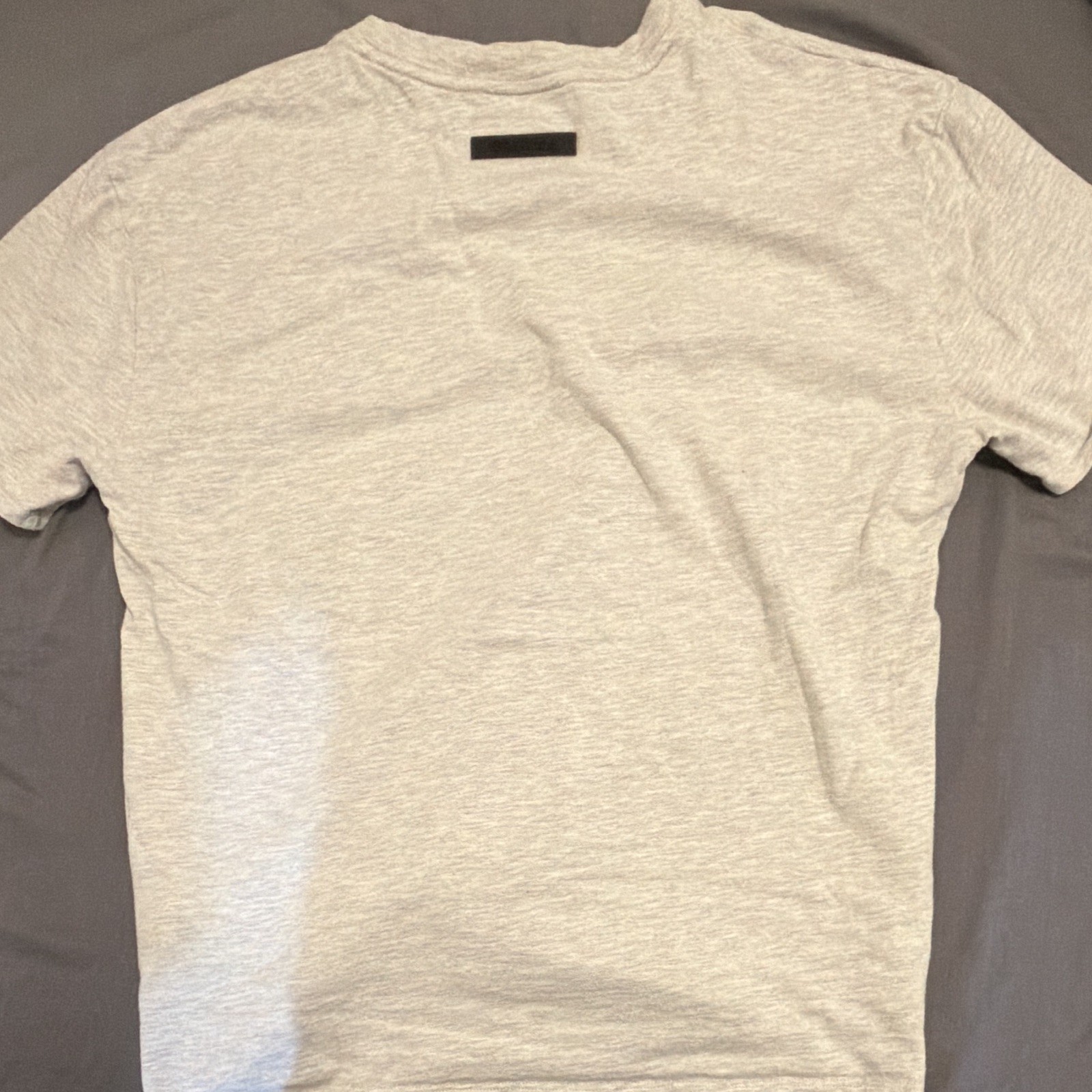 Essentials Fear of God Men's Gray Logo Crew Neck Cotton Jersey T-Shirt Size M gallery