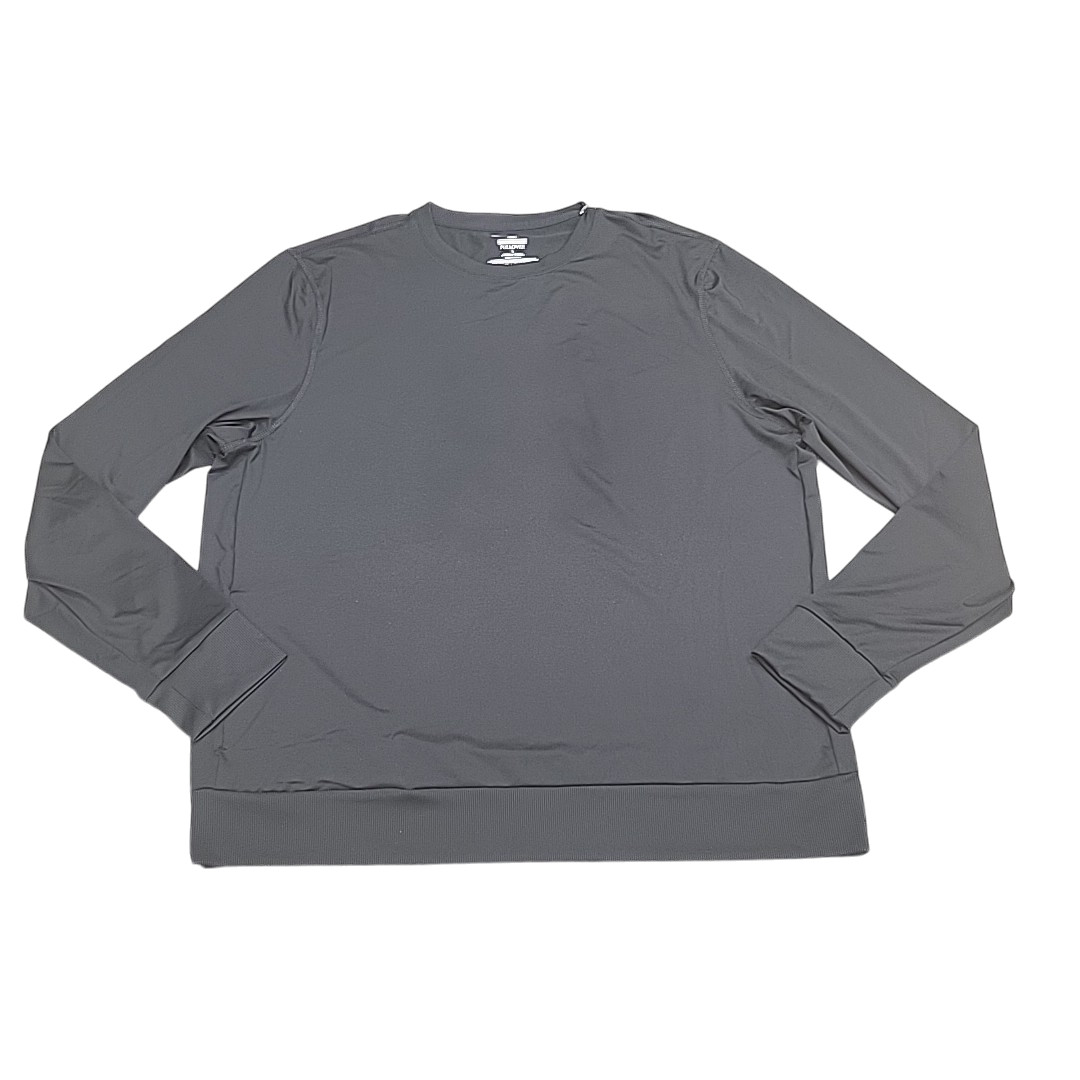 Members Mark Mens Top Large Size Black Long Sleeves Pullover w Zip Pocket
