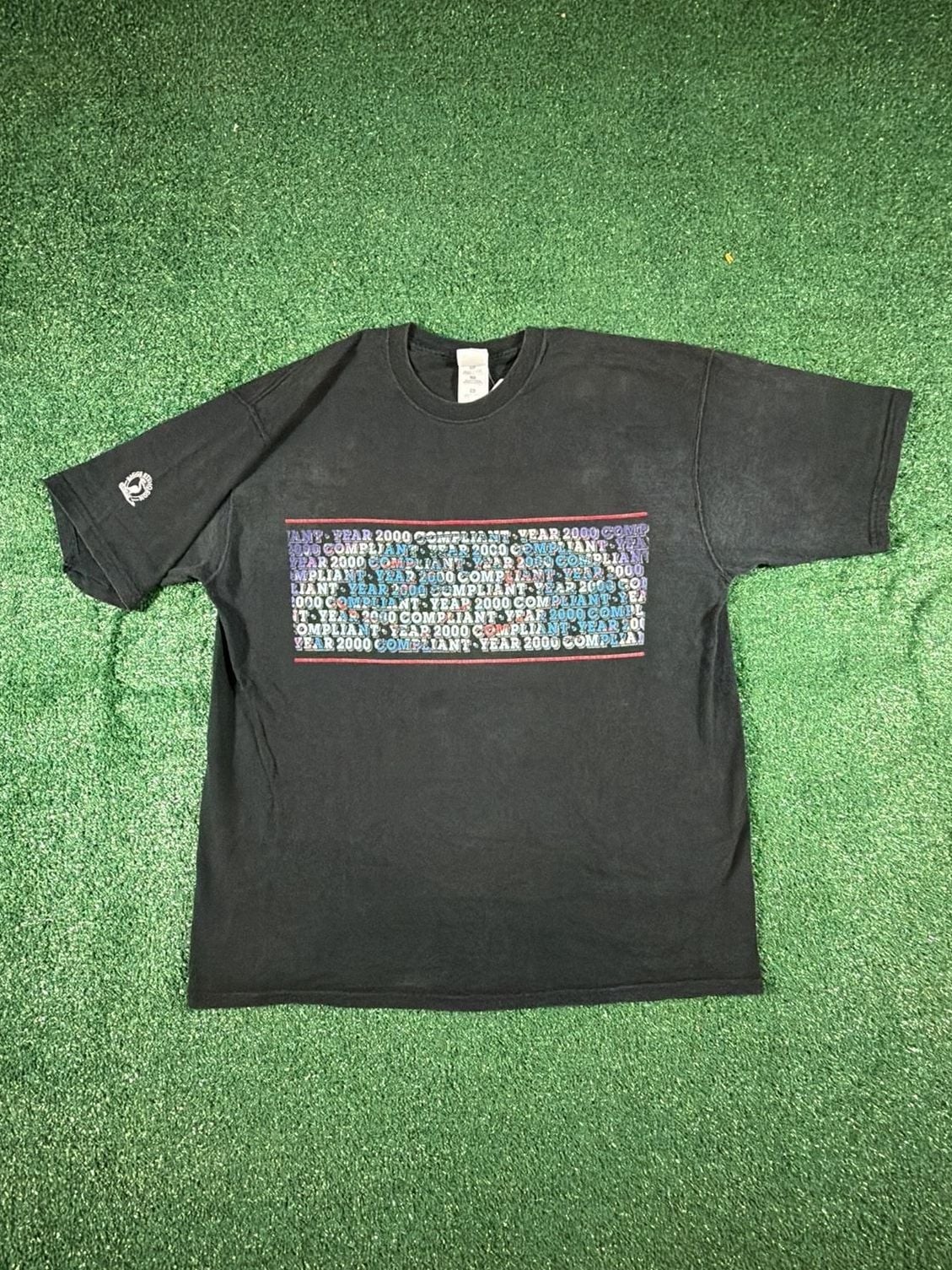 Vintage 90s Year 2000 Compliant Baggs Studio Y2K Graphic Tee gallery