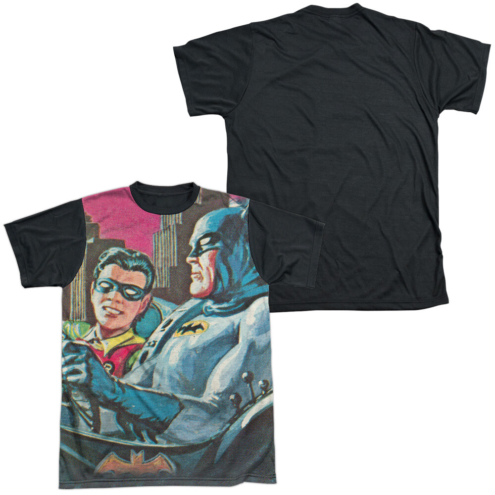 Batman Classic Tv Bat Signal Adult Halloween Costume T Shirt (Black Back), S-3XL gallery