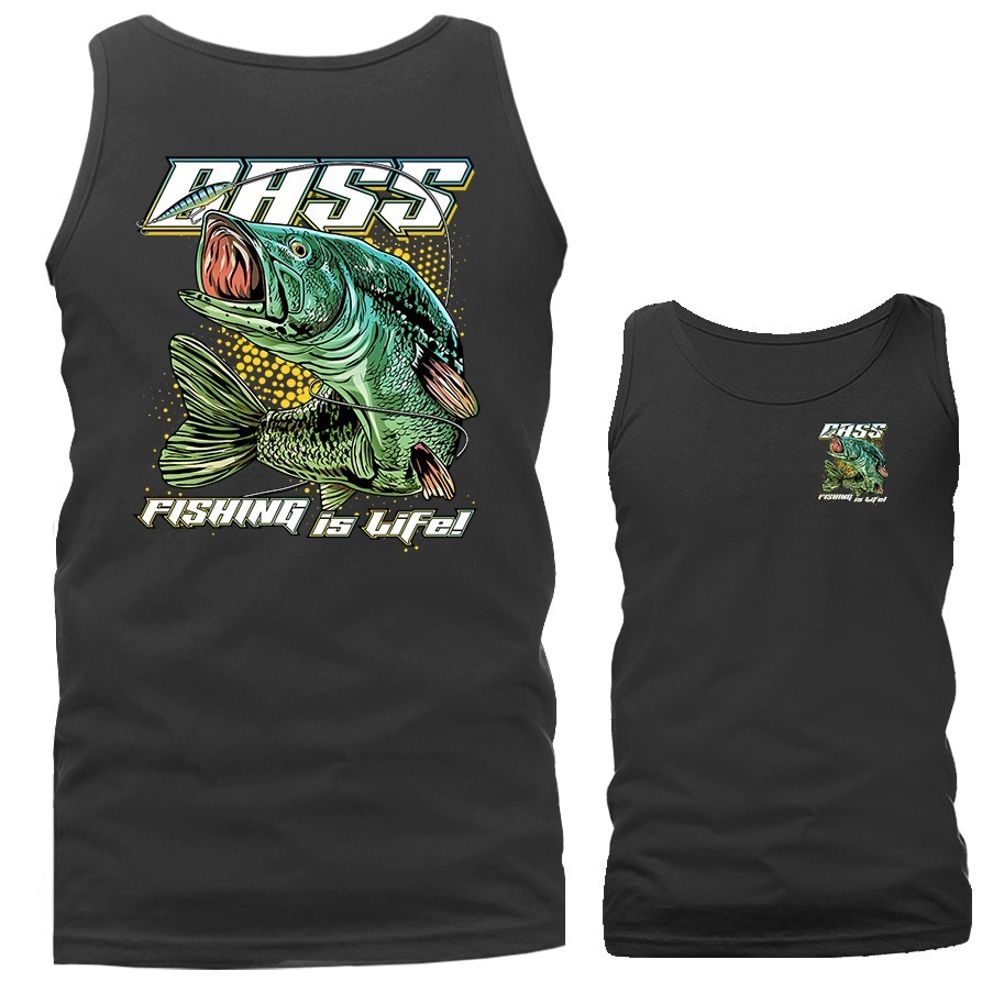 Bass Fishing Is Life Outdoor Sports Tank Top gallery