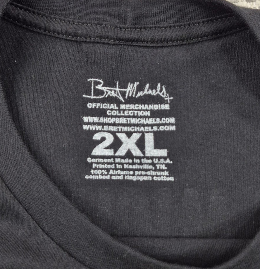Bret Michaels Shirt Mens 2XL Black Parti-Gras Skull Graphic Tee Mardi Gras Tour gallery