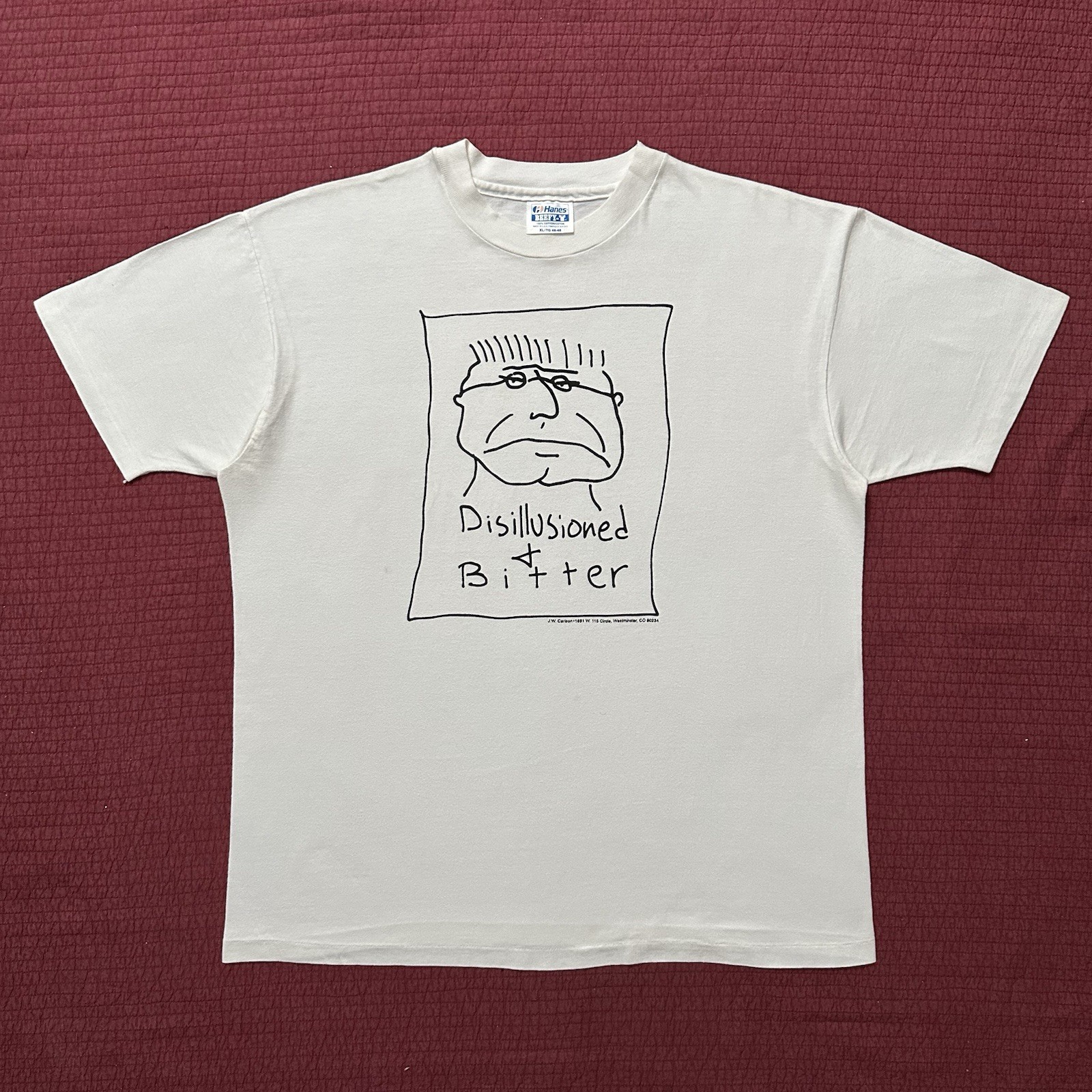 Vtg 80s Disillusioned & Bitter Pop Art Comic T-Shirt Sz XL Ken Brown Style 90s gallery