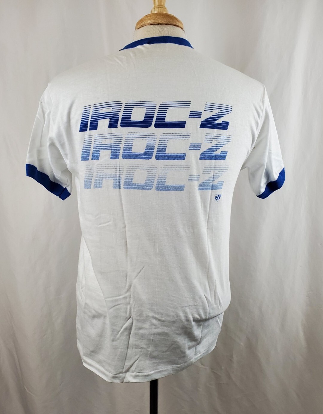Vintage 80s Chevy Camaro IROC T-Shirt Large Ringer 50/50 Two Sided Deadstock, GM gallery