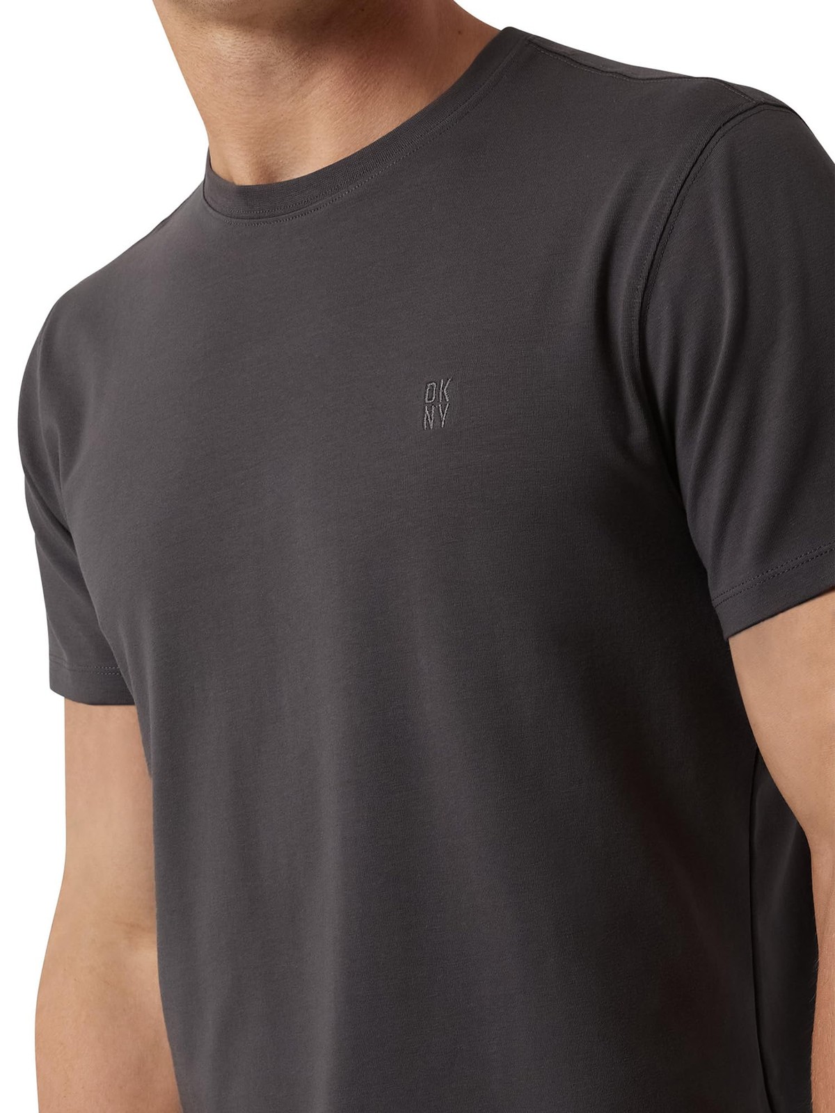 DKNY Soft Cotton T-Shirt for Men - Plain Casual & Dress Crew Neck Tee, gallery