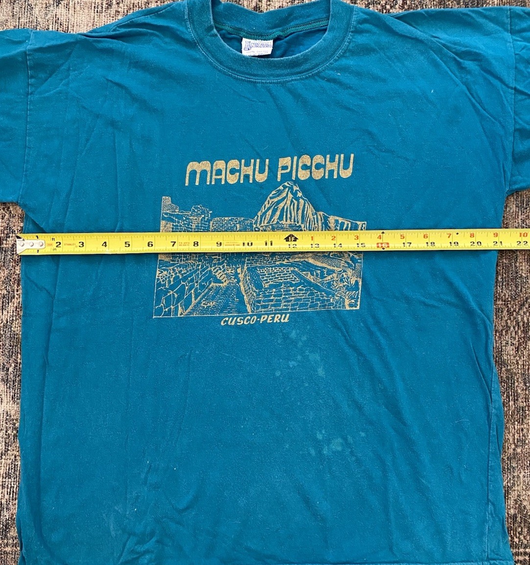 Vintage 90s Peru T-Shirt Machu Picchu Cusco Ankari SZ L Boxy gallery