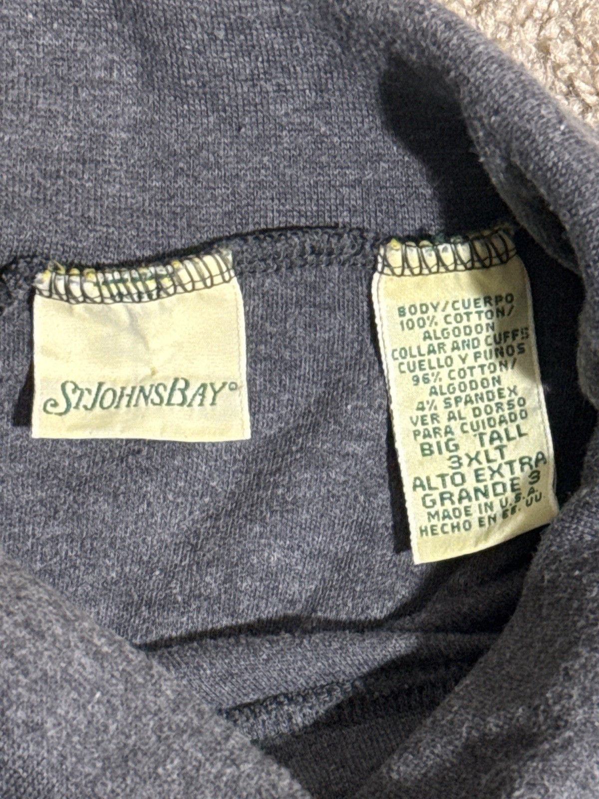 St. John’s Bay Men’s 3XLT Gray Turtleneck Shirt Long Sleeve gallery