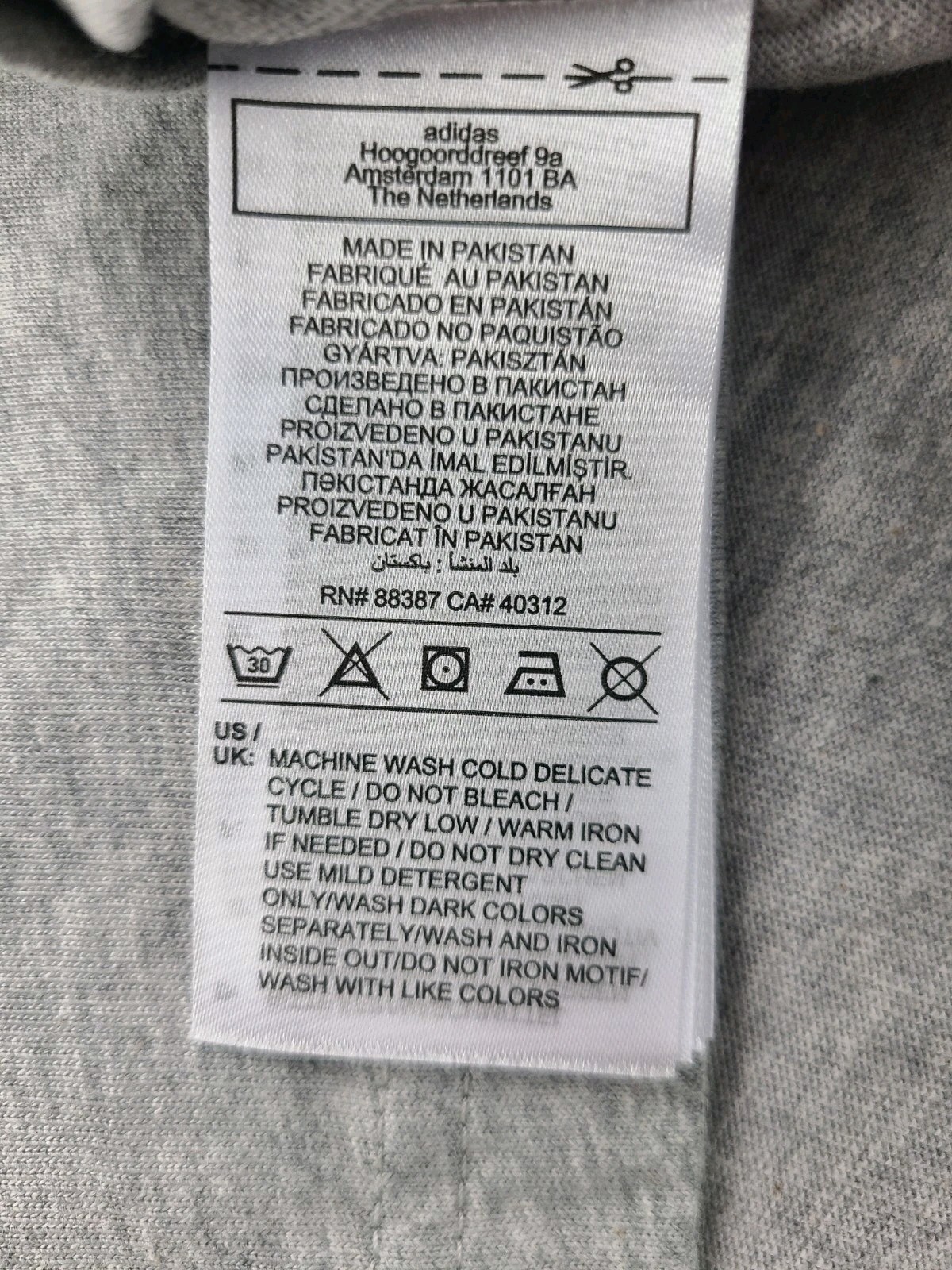 adidas ORIGINALS CALIFORNIA 3 STRIPES TREFOIL HEATHER GREY Tee Men's Large NWT gallery