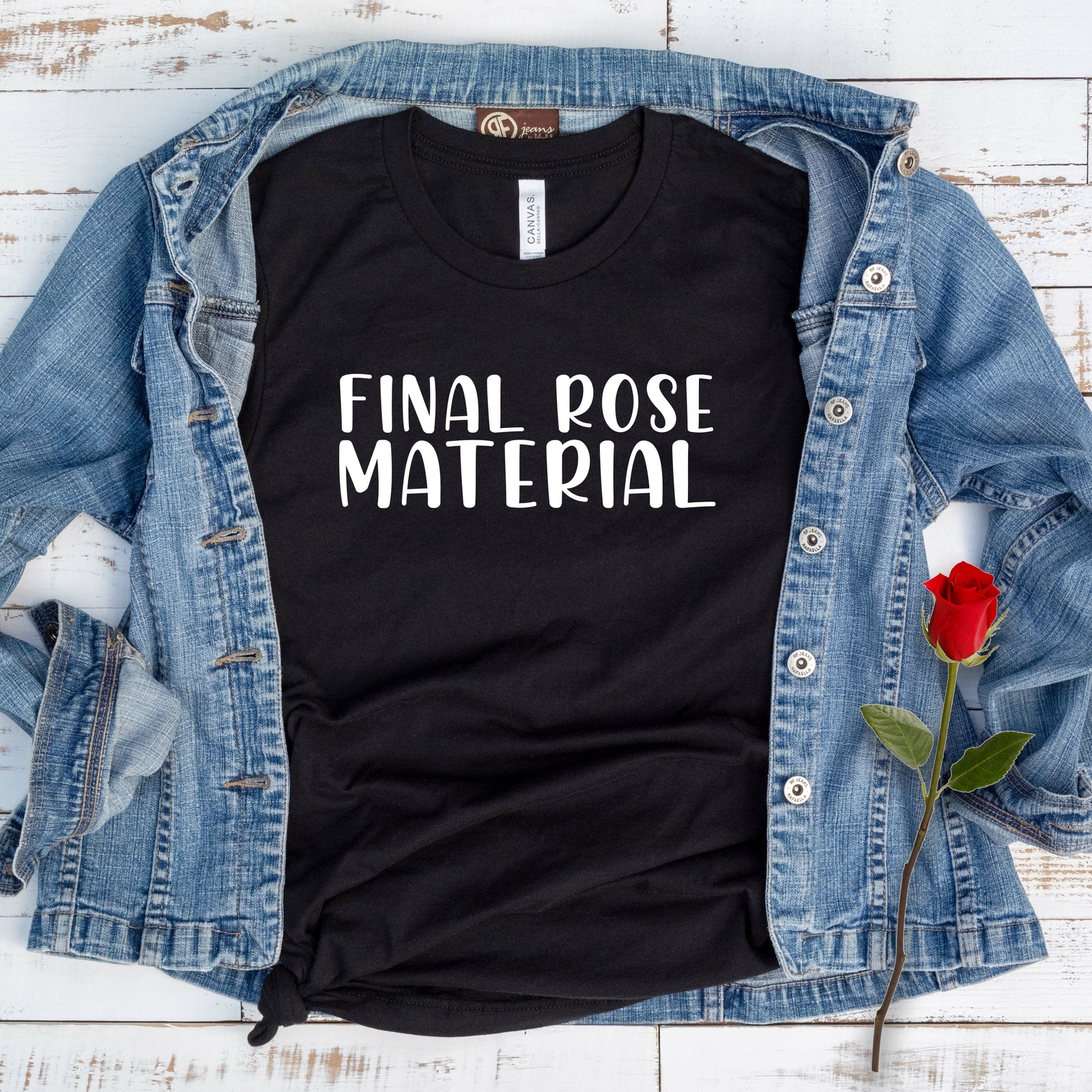 Final Rose Material T Shirt 03245