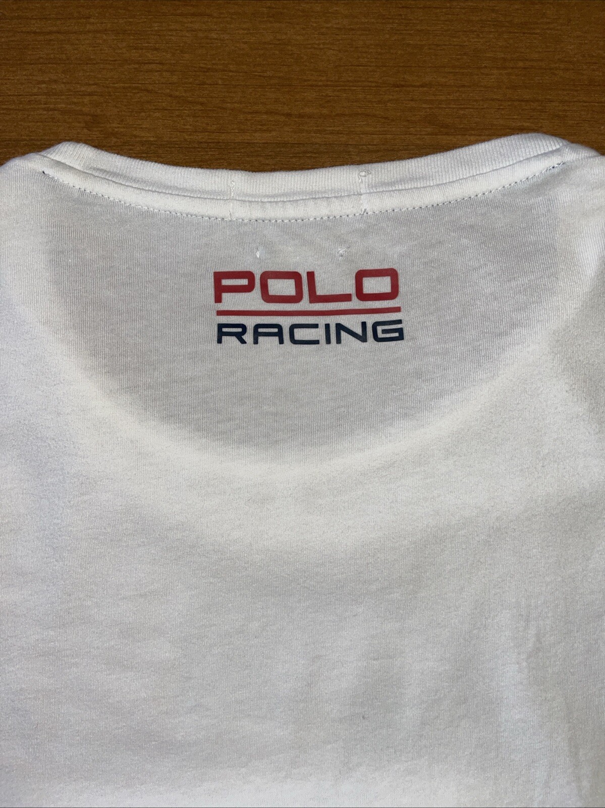 Polo Ralph Lauren T shirt Men L White Offshore Sailing Team American Flag Preppy gallery