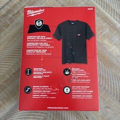 Milwaukee X-Large Black GRIDIRON Cotton/Polyester Short-Sleeve Pocket T-Shirt
