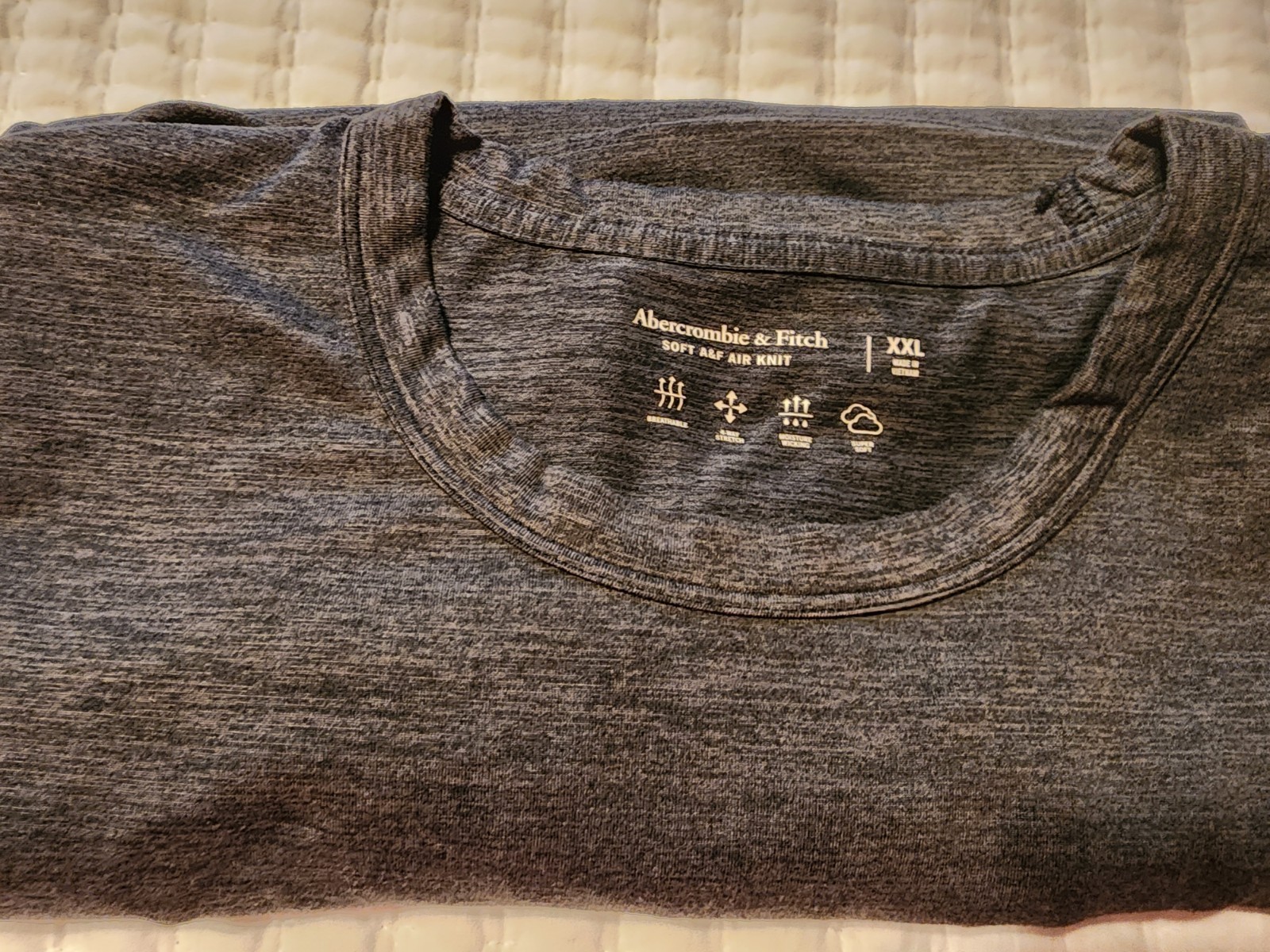 Abercrombie & Fitch Soft A&F Essentials T-shirt Men XXL Gray Short Sleeve gallery