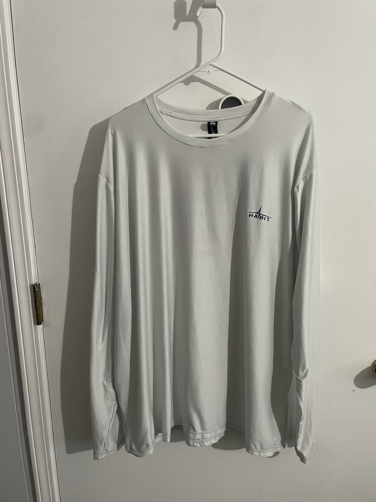 Habit Solar Factor T Shirt Long Sleeve Size 2XL White American Flag Back Good gallery