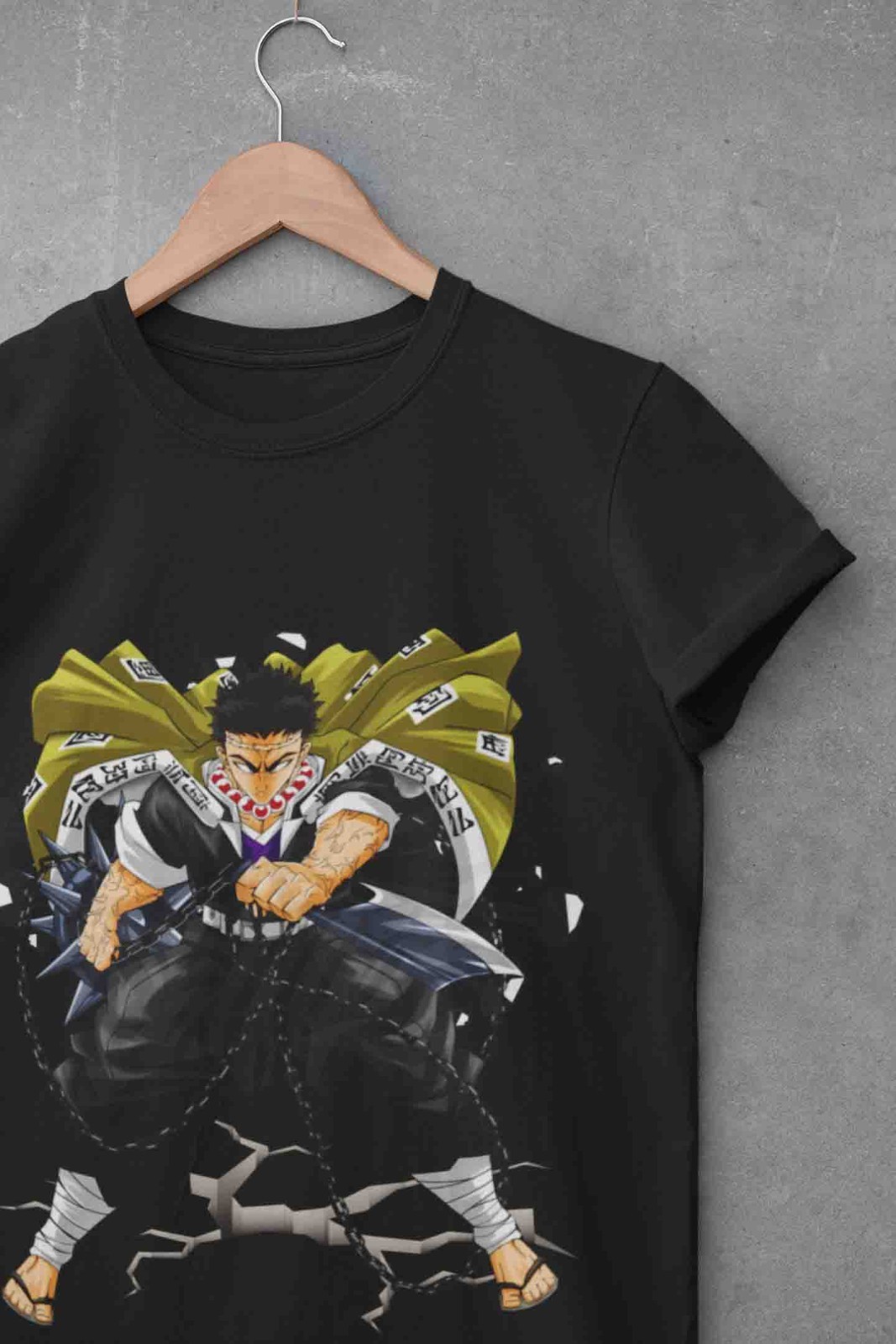Demon Slayer Shirt Gyomei Himejima T-Shirt Tanjiro Stone Hashira Tee Muzan Top gallery