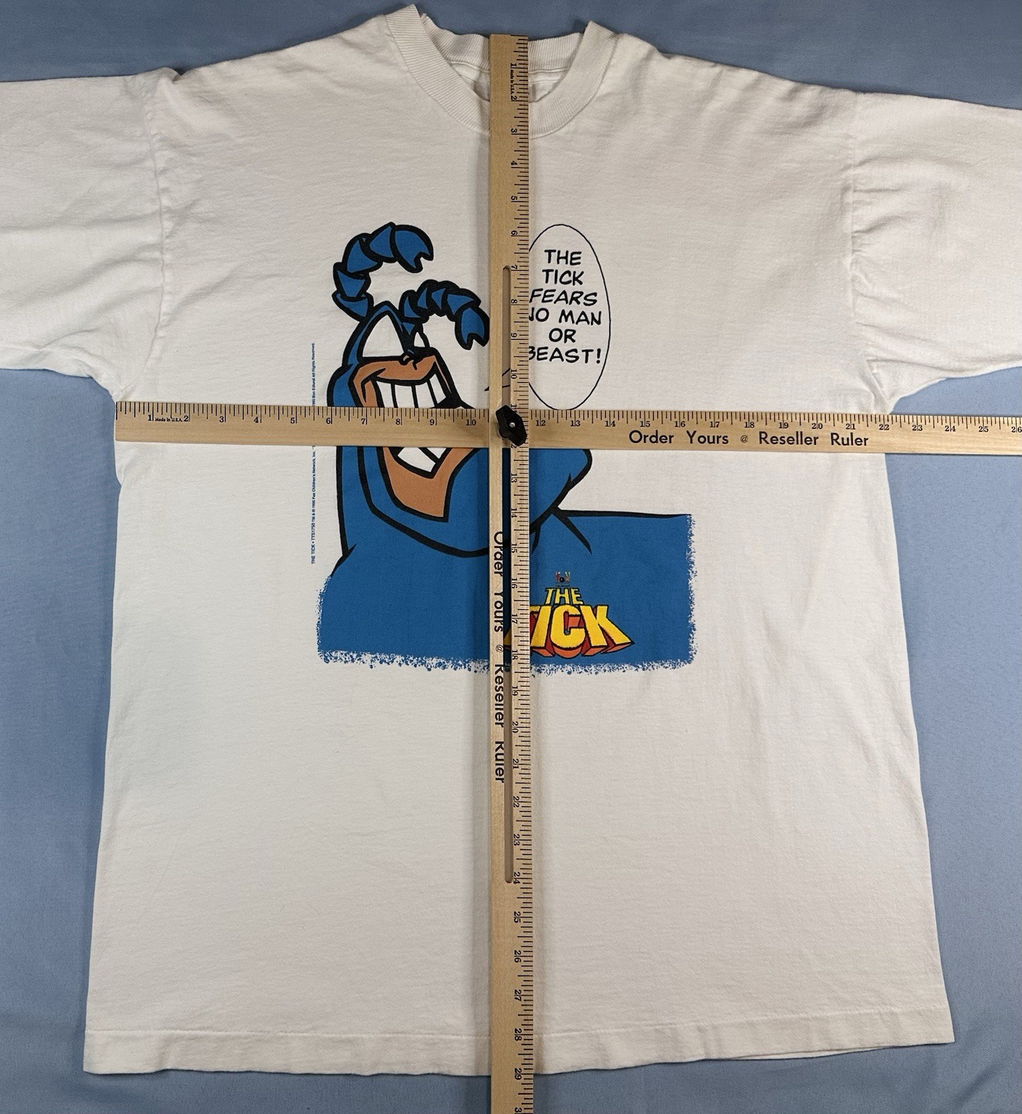 Vtg 1995 The Tick T Shirt XL Fox Kids Promo Graphic Tee White gallery