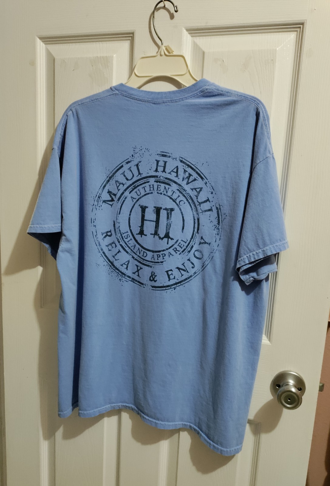 Blue 84 Mens Size XL Unisex Periwinkle Maui Hawaii Graphic Tee Surf Souvenir gallery