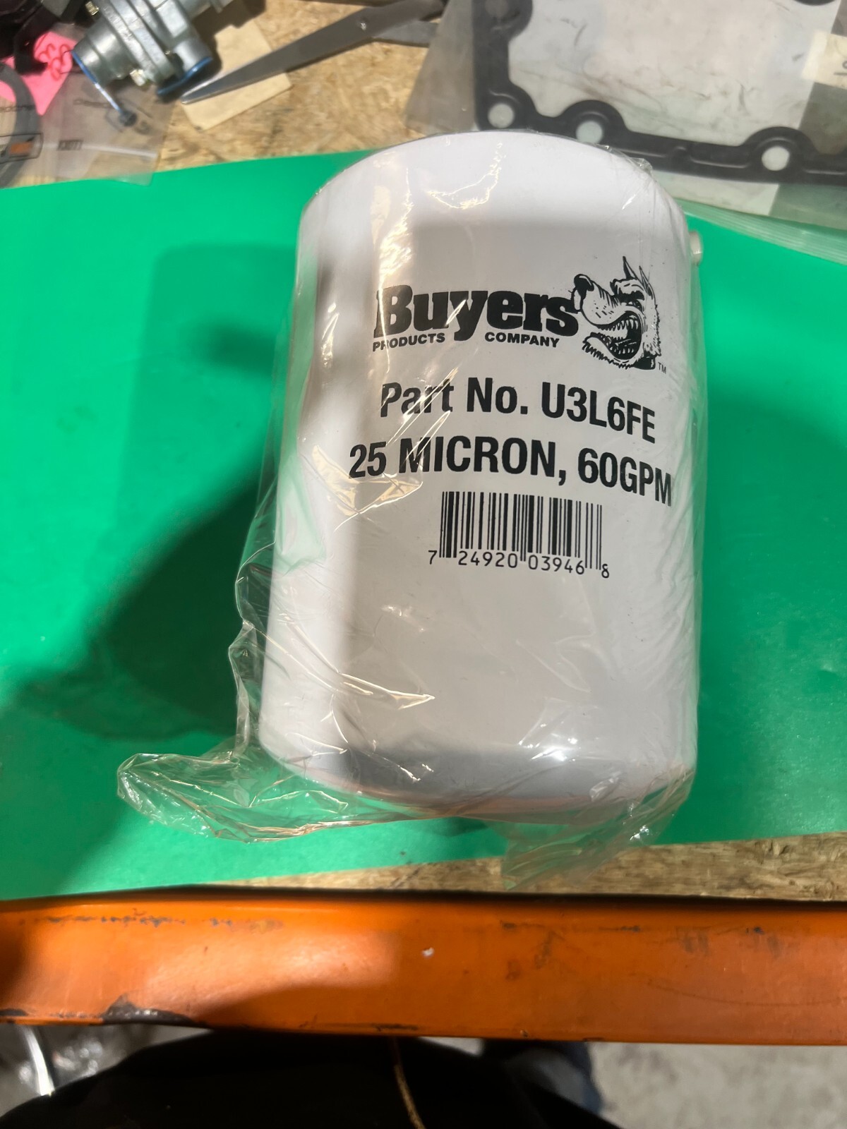 GENUINE NEW Buyers Products U3L6FE Filter Element 25 Micron 60 GPM WITH GASKETS
