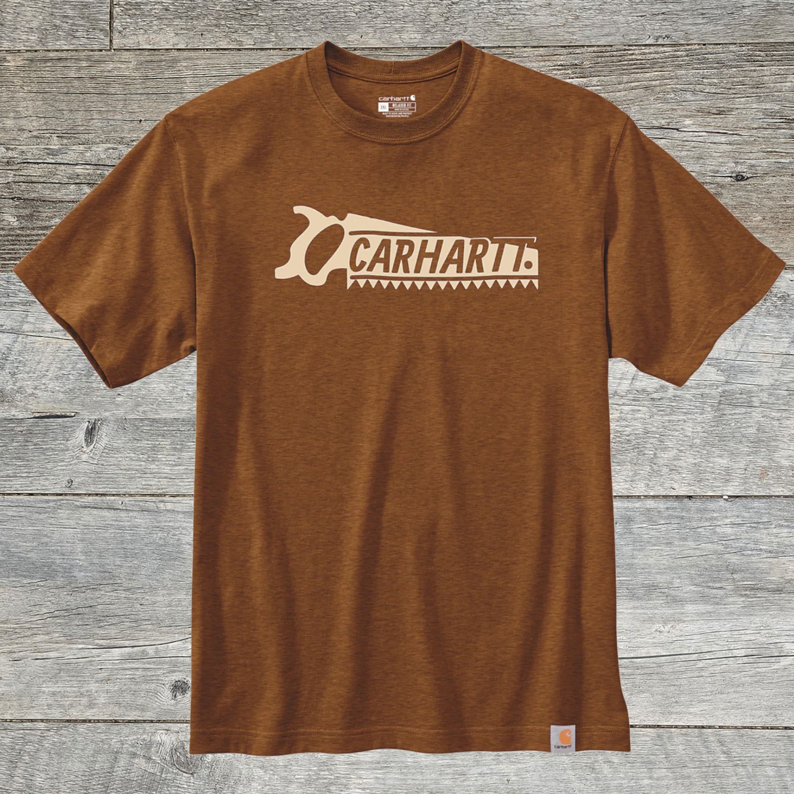 Carhartt Short Sleeve T-Shirt 2XL Relaxed Fit Pocket 100% Cotton Blend Graphic gallery