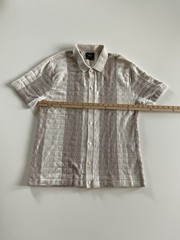 Abercrombie & Fitch Short-Sleeve Button Down in Cream Tones