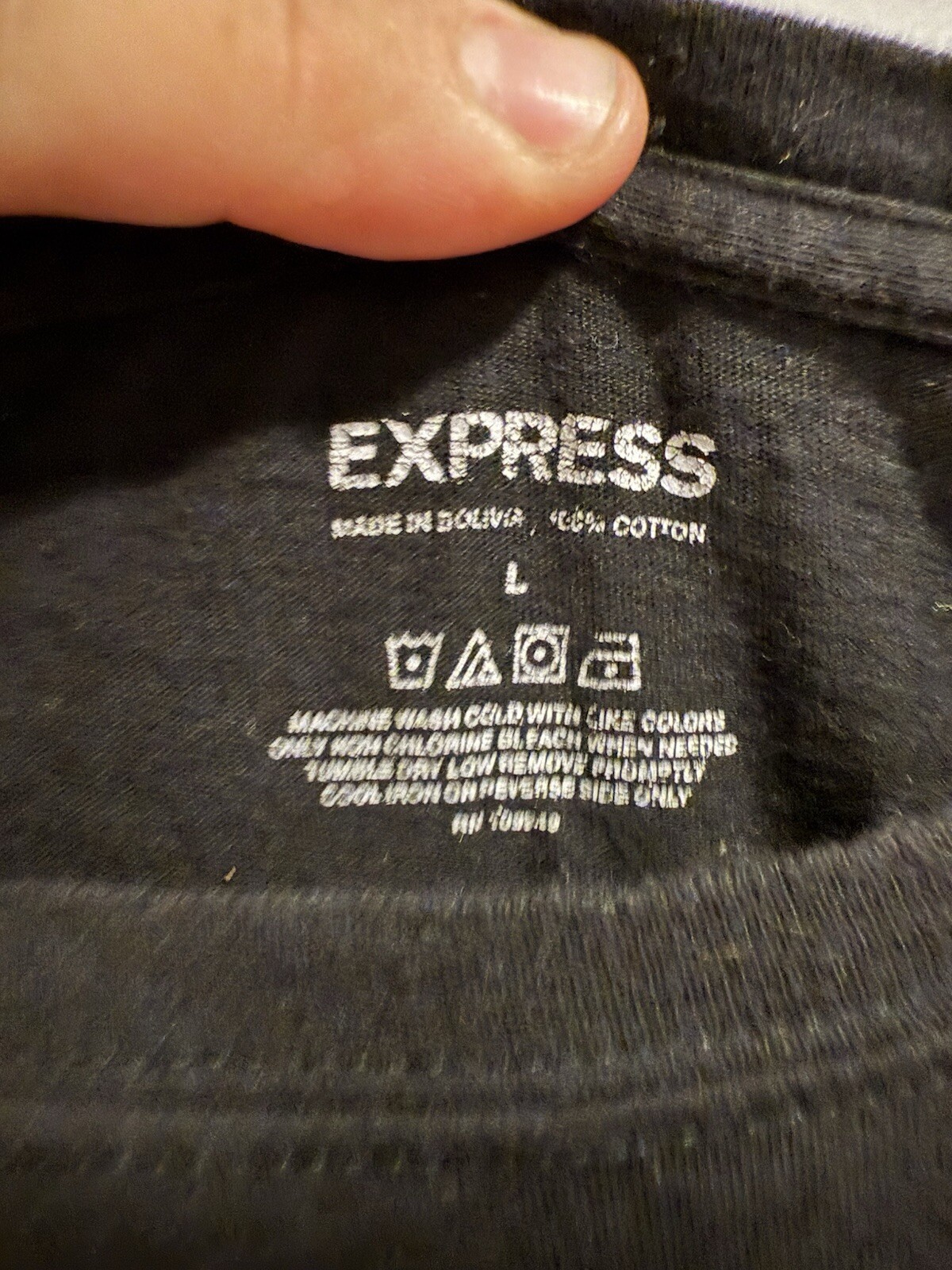 👕 Express 🦅 Mens Large Black Tee T-shirt EST-MMVI "Life is fragile" gallery