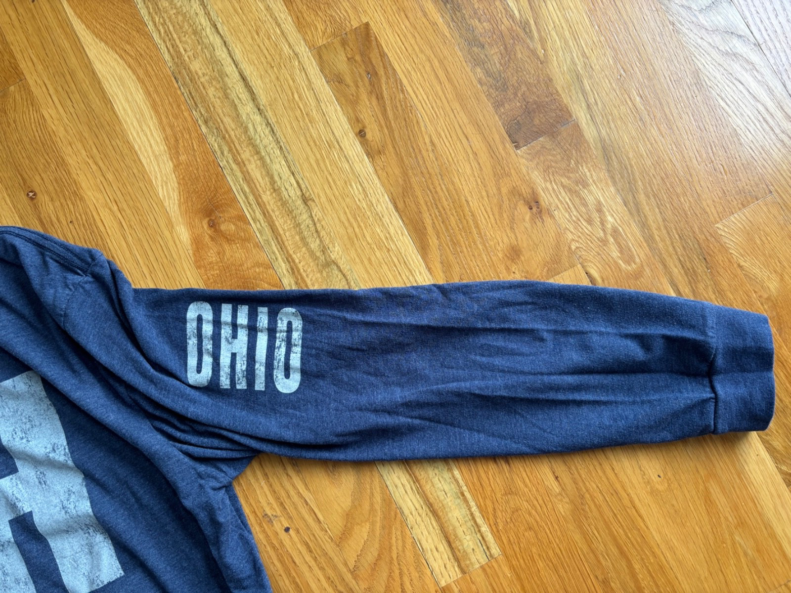 Home Free Long Sleeve T-Shirt "Ohio" Blue/Grey Mens Size Large Cotton/Poly gallery