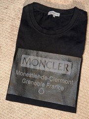 Authentic Moncler Grenoble Logo Tee Black Mens XXL Runs Small See Measurements