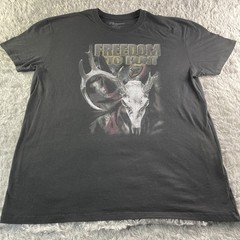 Blocker Outdoors Shirt Mens Extra Large Black Freedom To Hunt Hunting Deer Skull