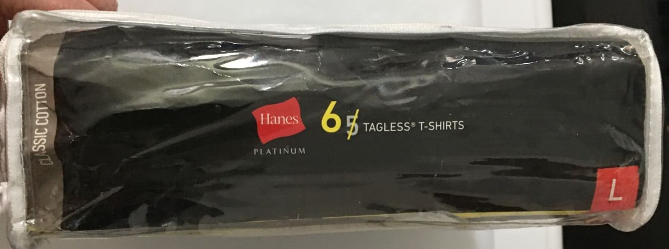 Hanes Platinum 6 Pack White T-Shirts Mens Size L Super Soft Cotton Wicking NEW gallery