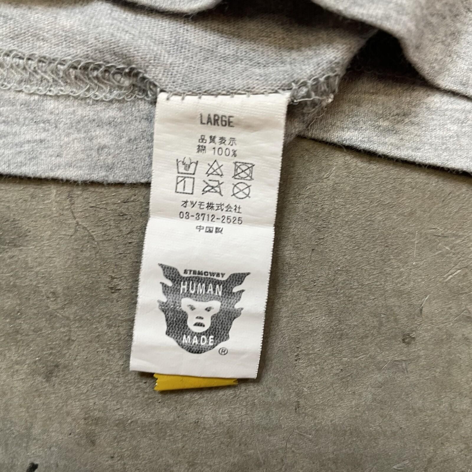 Human Made Shirt Large Nigo Heart Logo Plain Basic Grey Streetwear Tee gallery