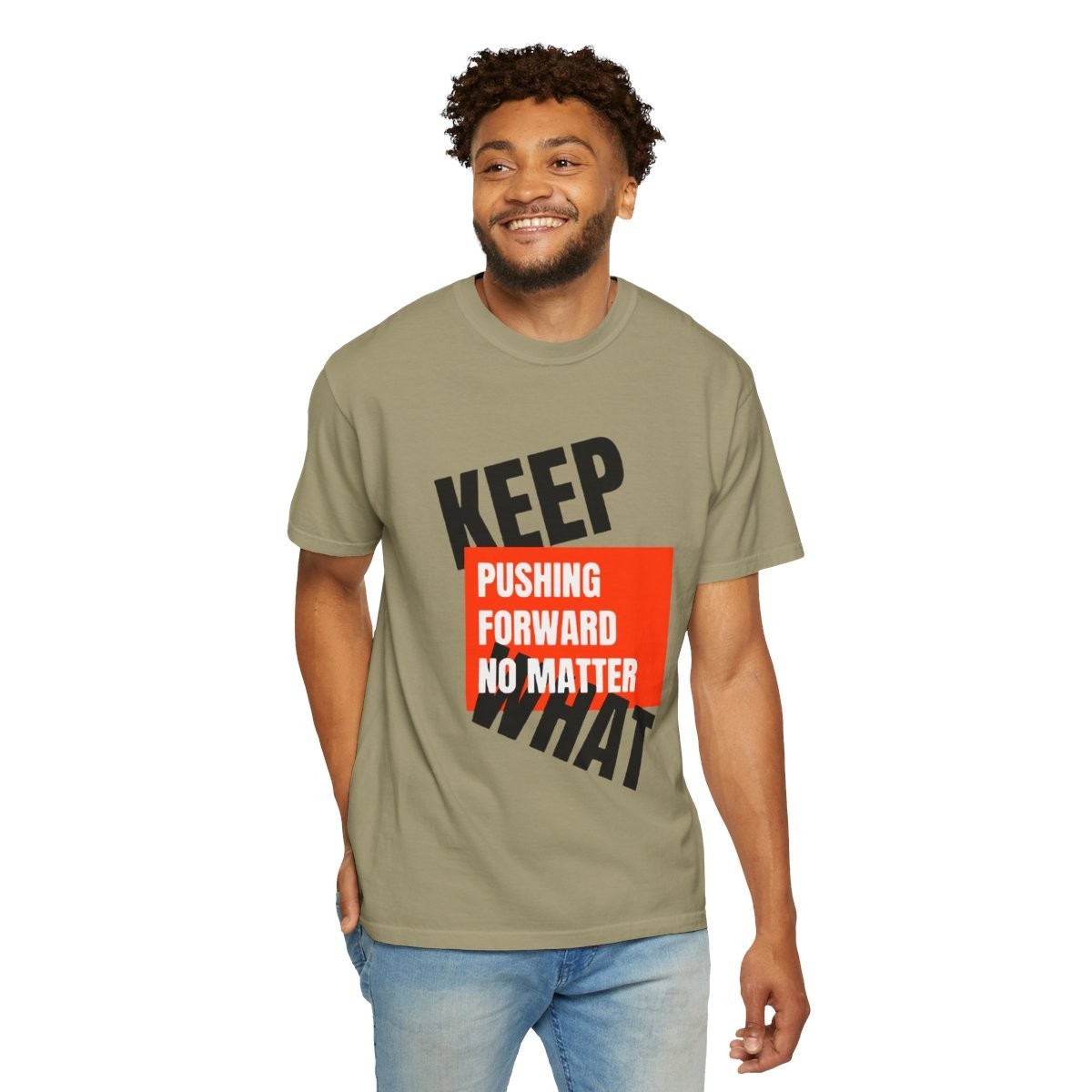 Keep Pushing Forward No Matter What Motivational Quote T-Shirt gallery