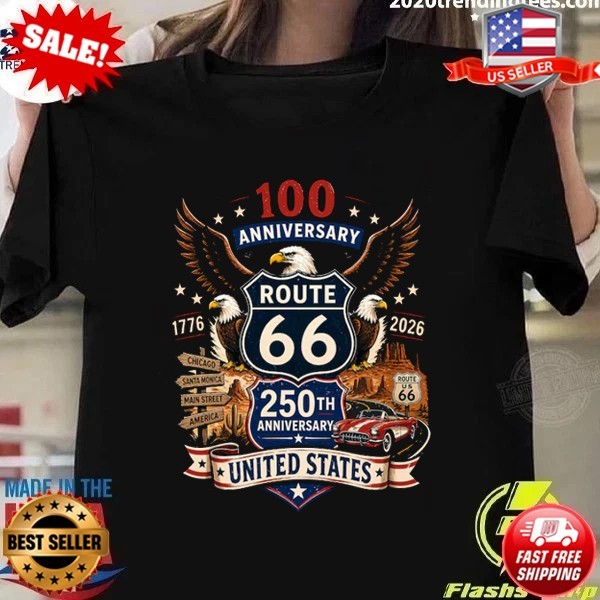 250th Anniversary USA Tee Route 66 Patriotic 4th of July T-Shirt S-5XL FREESHIP gallery