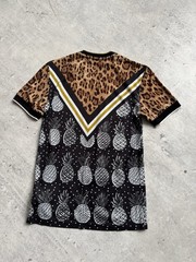 🤑Dolce & Gabbana Leopard And Pineapple Print T-Shirt Men Size 44