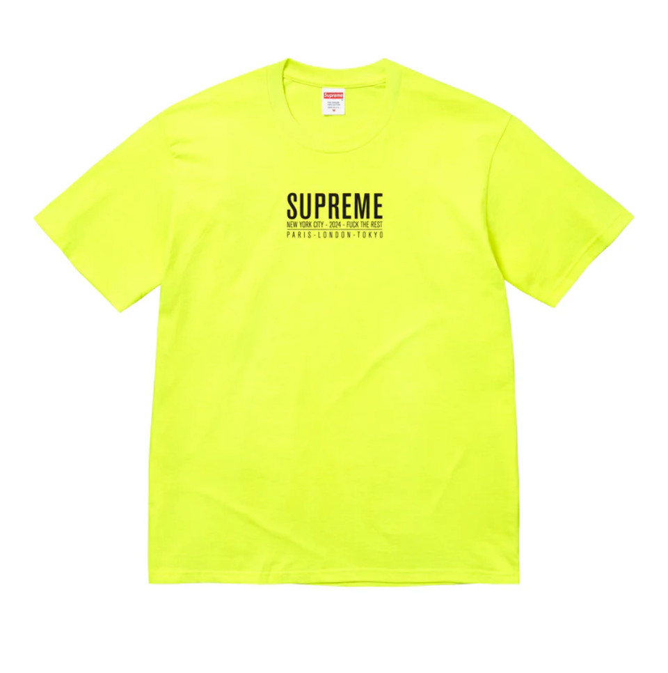 Supreme Paris Tee Fluorescent Yellow SS24T46 SIZE XL EXTRA LARGE gallery