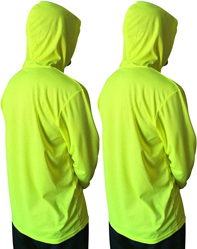 2 PCS in Pack Safety Hoodie Long Sleeve High Visibility Construction Work Shirts gallery